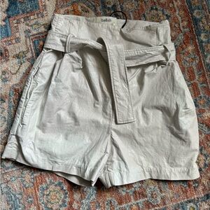 Ba&sh vegan leather highwaist tie shorts - 0
